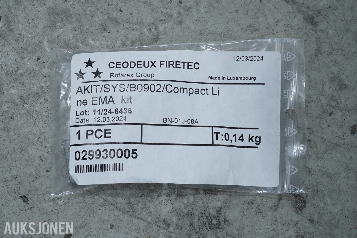 Rotarex / CEODEUX Firetec Compact Line B0902 brannslukkesystem