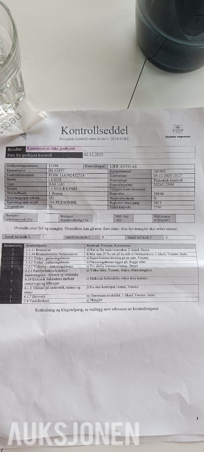 2013 Lexus RX450h 3.5 Hybrid 249hk 4WD Adaptiv cruisekontroll, Ryggekamera, Soltak