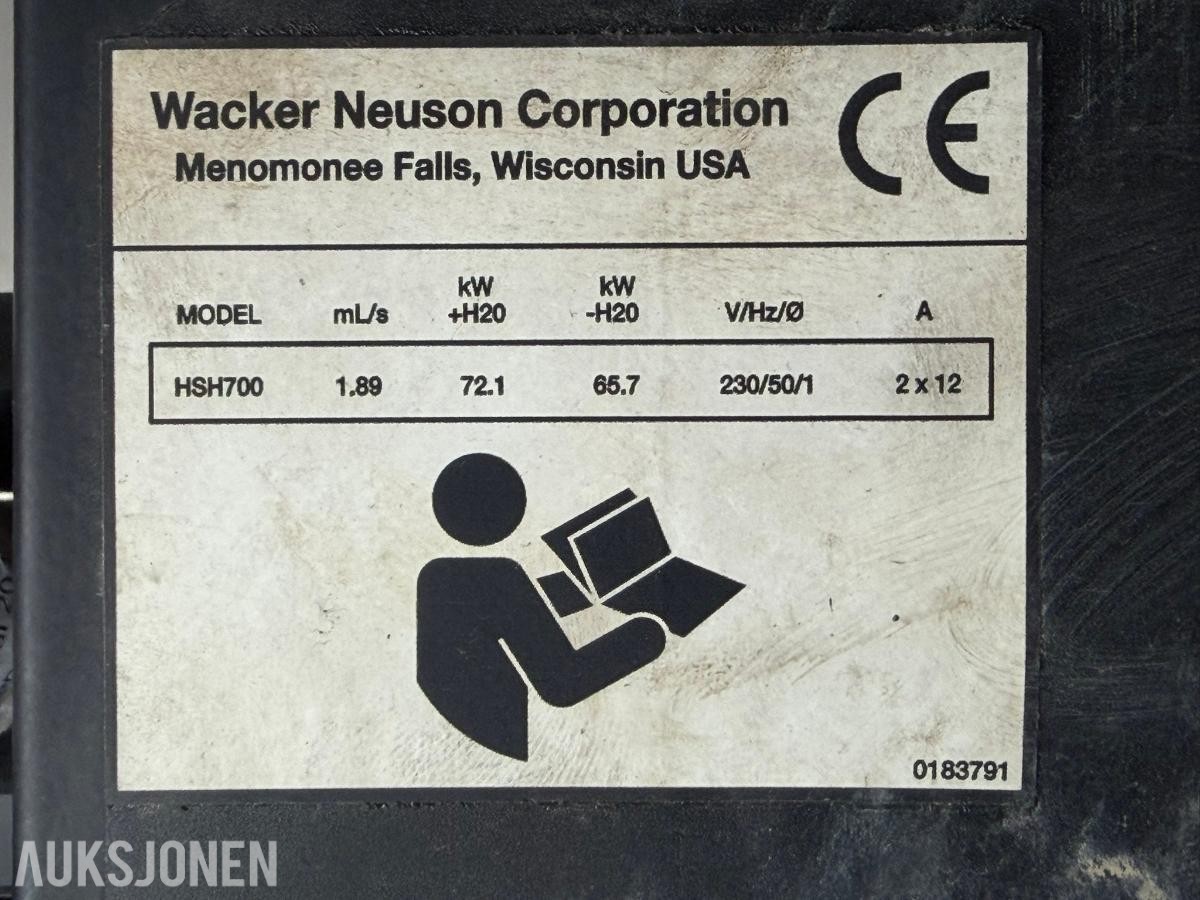 2011 Wacker Neuson HSH 700 Teletiner, 8480 timer