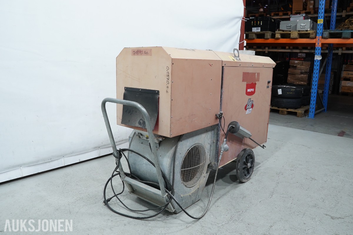 Mepu EKI 120S oljefyrt byggtørker / varmluftsaggregat 120 kW