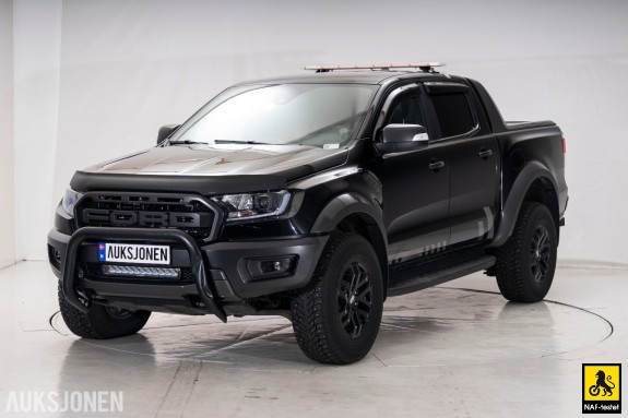 2020 Ford Ranger Raptor 2,0 TDCi 213 HK 4X4 4-DØRS HENGERFESTE VARMER NAVI LED ROLL-COVER 