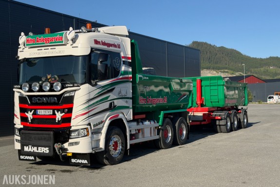 2020 Scania R650 TIPPBIL - trio lift HENGER slephenger - Brøyterigget - etterhengende spreder