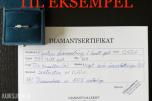Diamantring med 0.30ct TW/VS diamanter. Norsk diamantsertifikat. Verdi 25.000,-
