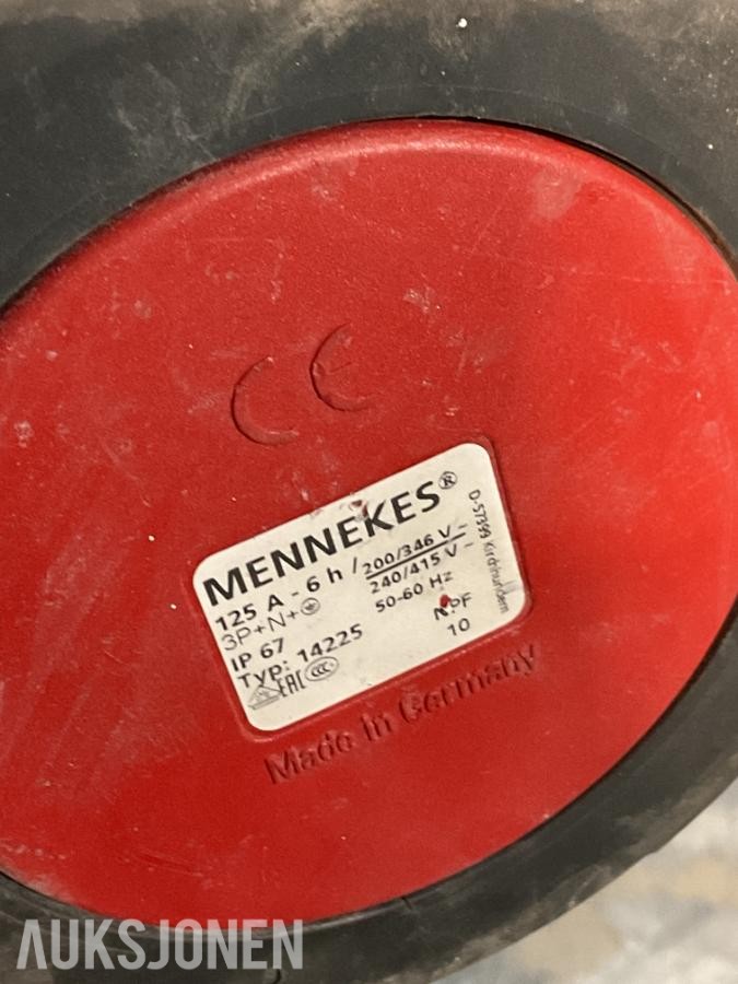 125A SKJØTEKABEL GUMMIKABEL 400V RØD, ca 5,5 m