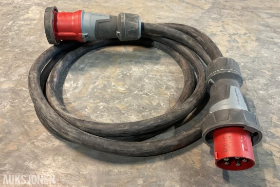 125A SKJØTEKABEL GUMMIKABEL 400V RØD, ca 5,5 m