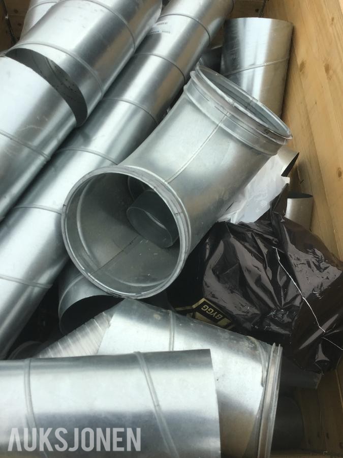 Ventilasjonsdeler div. deler og dimensjoner
