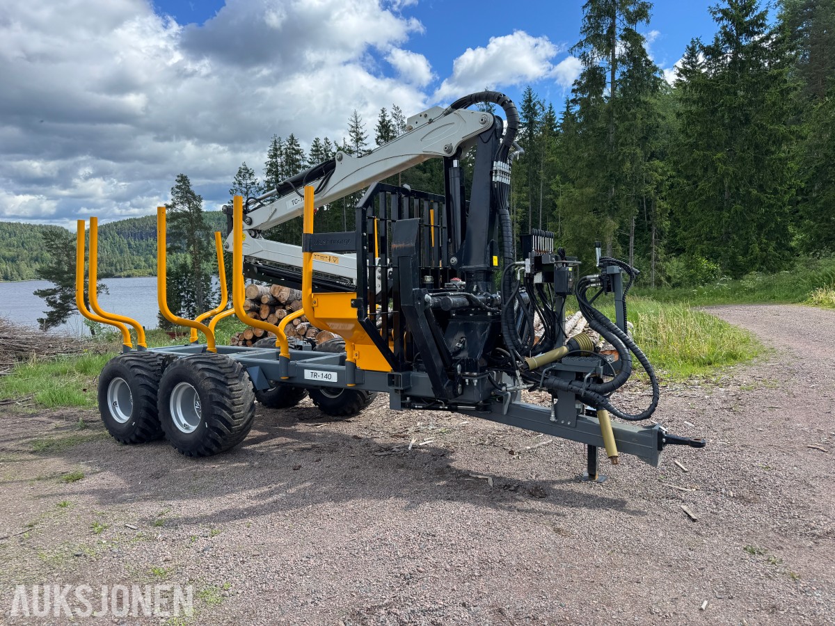 2025 Timber Trailer TR-140 - Lastebærer med kran, radio / fjernkontroll