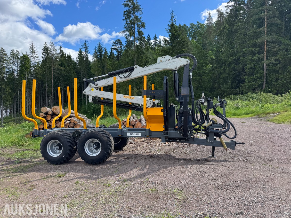 2025 Timber Trailer TR-140 - Lastebærer med kran, radio / fjernkontroll