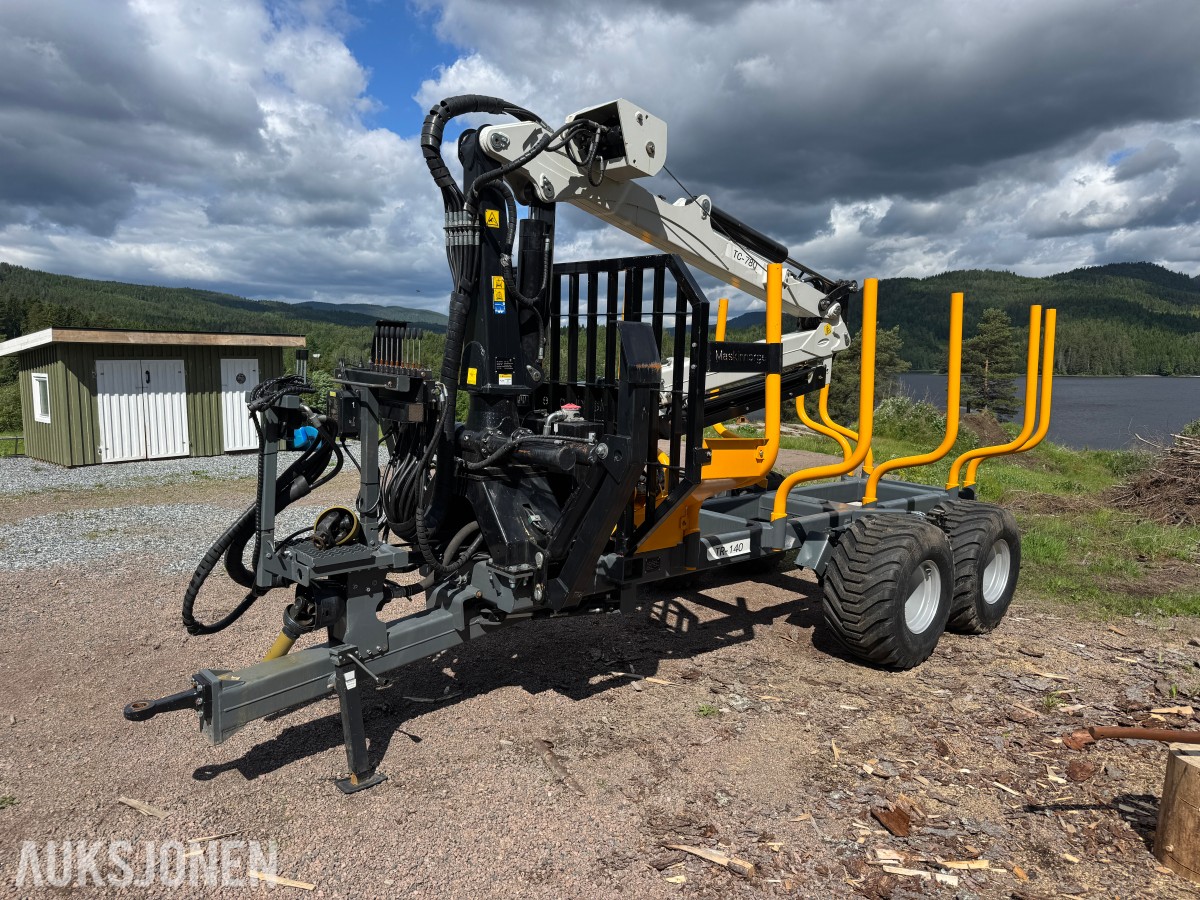 2025 Timber Trailer TR-140 - Lastebærer med kran, radio / fjernkontroll