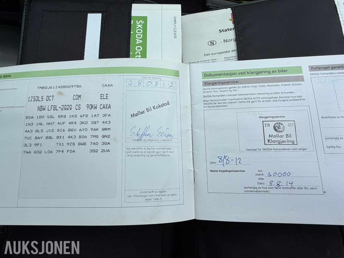 2013 Skoda OCTAVIA 1.4-122 / S+V dekk / Servicehistorikk