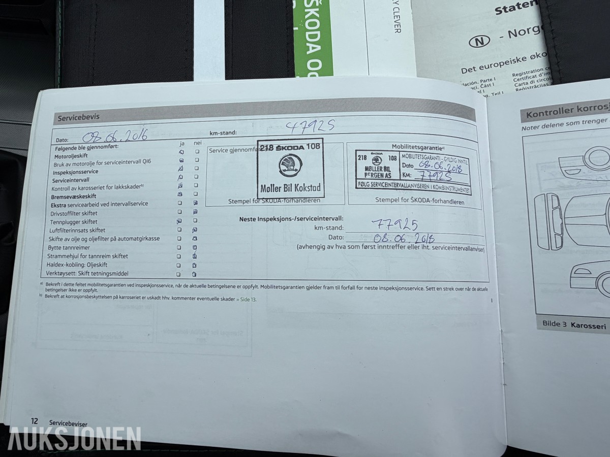 2013 Skoda OCTAVIA 1.4-122 / S+V dekk / Servicehistorikk