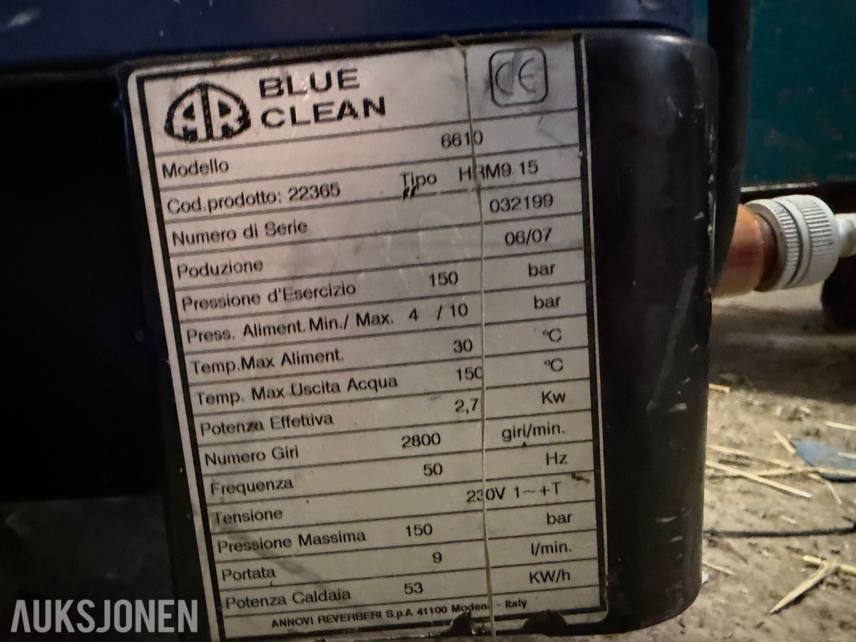 Blue Clean 6610 Varmtvannssteamer / høytrykkspyler