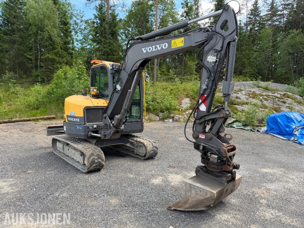 2019 Volvo ECR58D minigraver m/ Steelwrist X07 tiltrotator, S50 hurtigfeste, pusseskuff og graveskuff