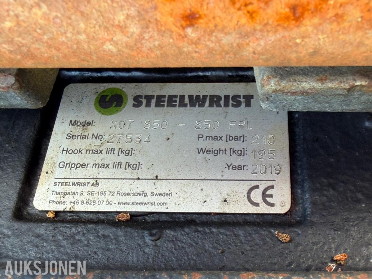 2019 Volvo ECR58D minigraver m/ Steelwrist X07 tiltrotator, S50 hurtigfeste, pusseskuff og graveskuff