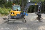 2019 Volvo ECR58D minigraver m/ Steelwrist X07 tiltrotator, S50 hurtigfeste, pusseskuff og graveskuff