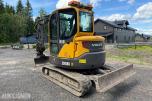 2019 Volvo ECR58D minigraver m/ Steelwrist X07 tiltrotator, S50 hurtigfeste, pusseskuff og graveskuff