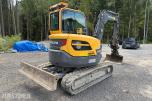 2019 Volvo ECR58D minigraver m/ Steelwrist X07 tiltrotator, S50 hurtigfeste, pusseskuff og graveskuff