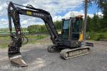 2019 Volvo ECR58D minigraver m/ Steelwrist X07 tiltrotator, S50 hurtigfeste, pusseskuff og graveskuff
