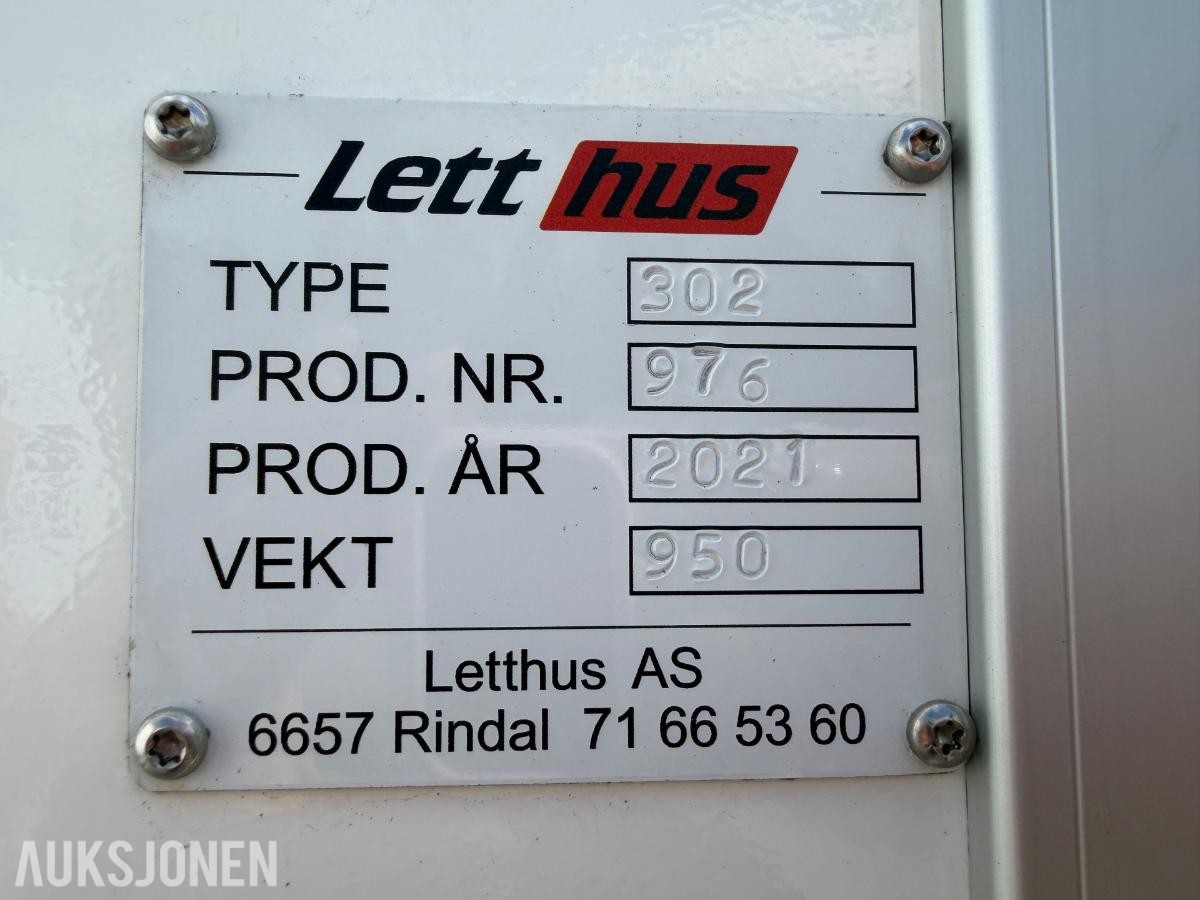 2021 Lett hus 302 mannskapsvogn med toalett - lite brukt