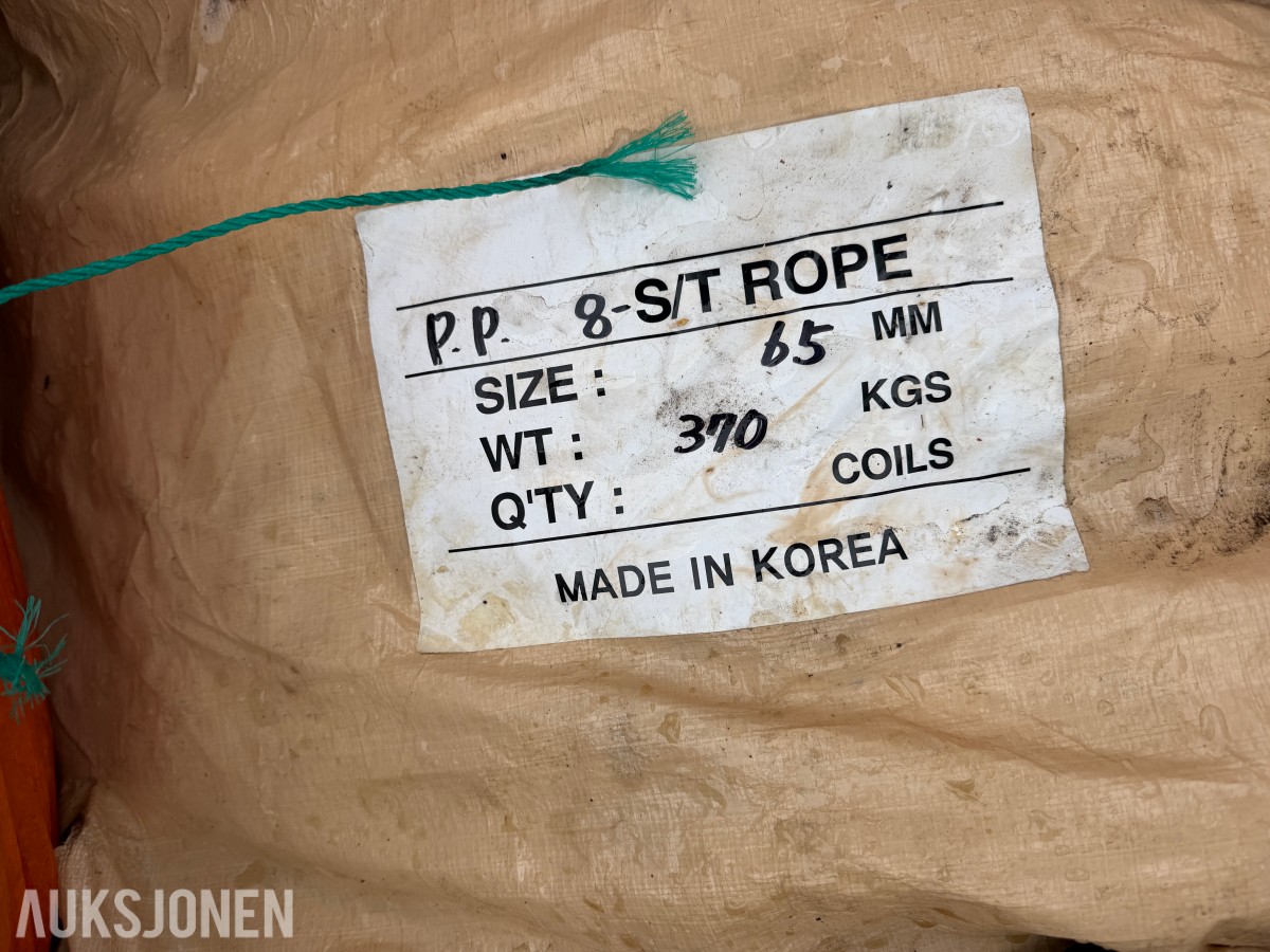 Kraftig Trosse / plasttau 65 mm – ca. 150 meter - estimert lengde