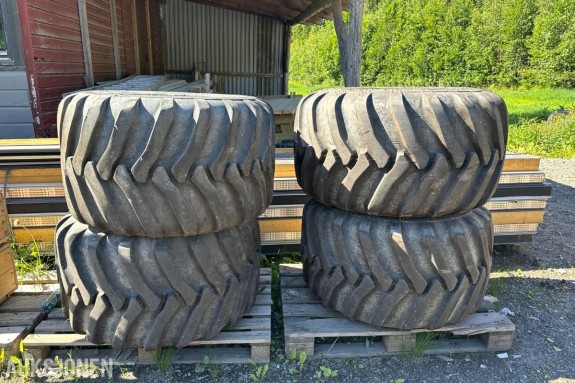 4 stk. Alliance 600/40-22.5 flotationdekk på felg – Produsert 2022