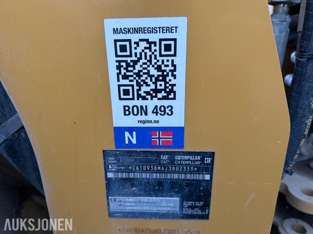 2016 Cat 938M Hjullaster m/Slagkraft klippeaggregat