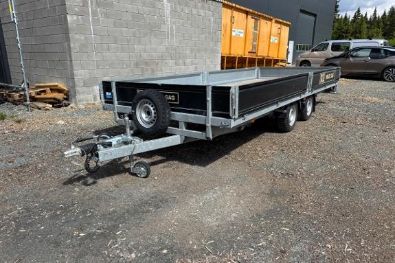 2021 Tysse XL tilhenger 3.500 kg Stor planhenger med aluminiumsgulv