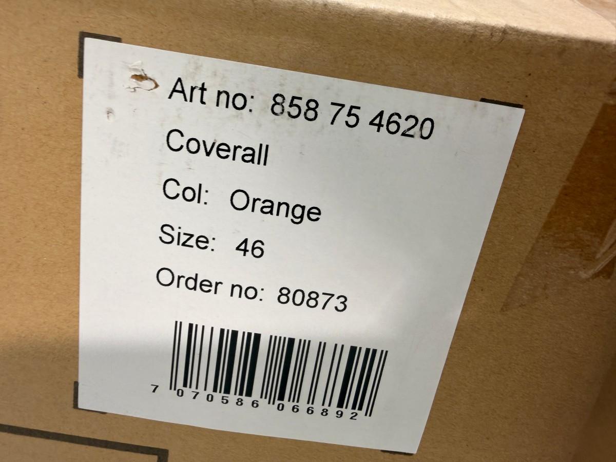 35 stk Univern kjeledresser i oransje - str. 46