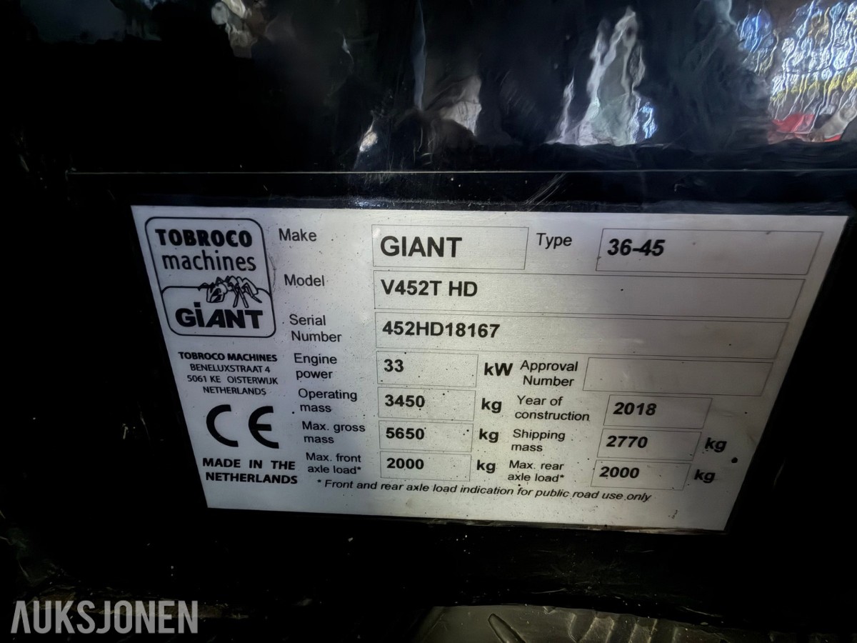 2018 Giant V452T HD Kompaktlaster/Hjullaster