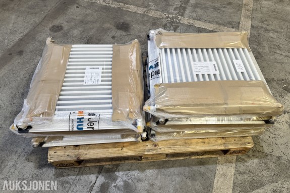 7 stk NYE Hudevad RIOpanel radiator - høyde 655 mm - lengde 700