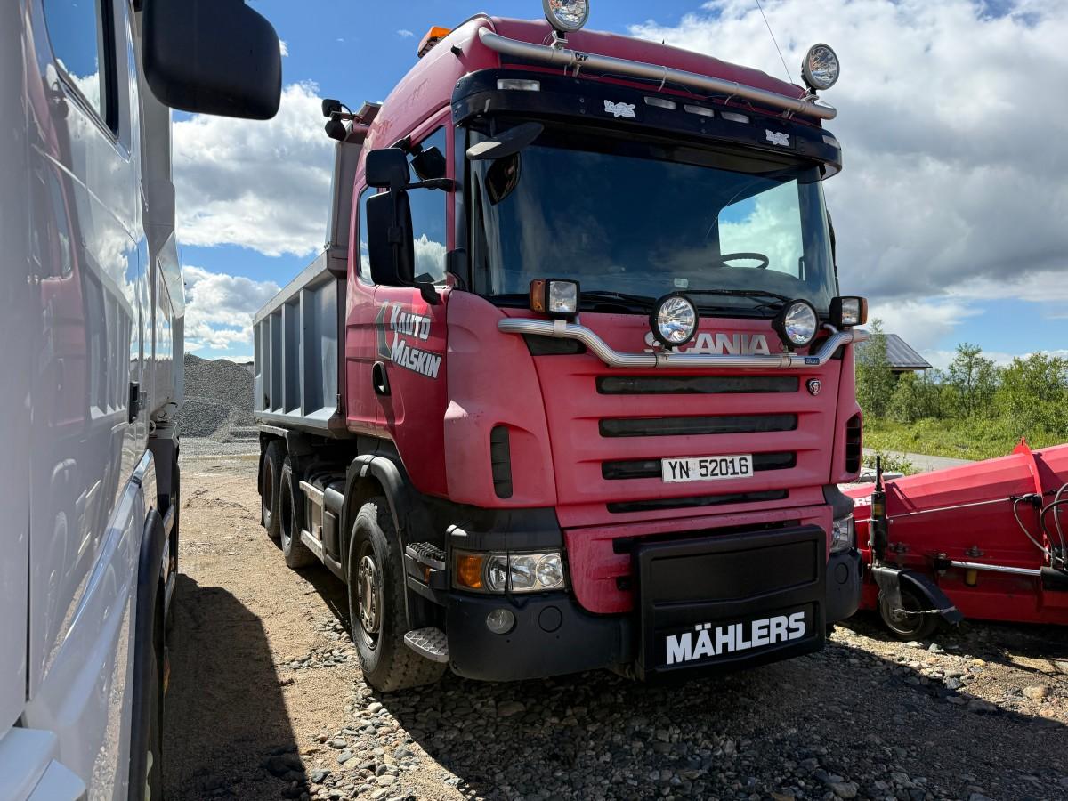 2006 Scania R500 Tippbil med brøyteplate