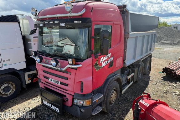 2006 Scania R500 Tippbil med brøyteplate