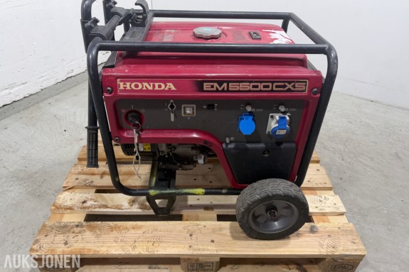 HONDA EM5500CXS aggregat – 5,0 kW / 230 V – brukt i utleie