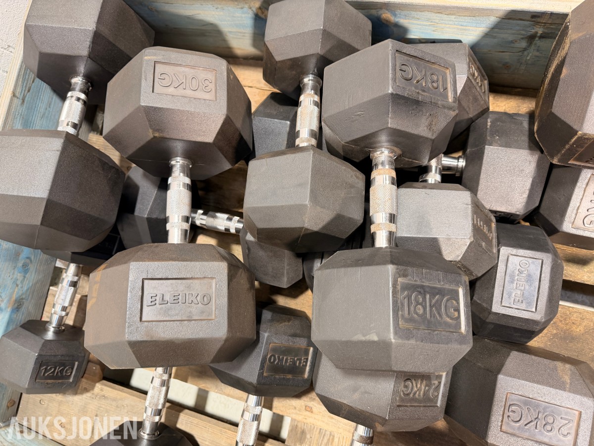 Eleiko treningsutstyr - manualer, kettlebells, treningsbenk, Trap Bar og manualstativ