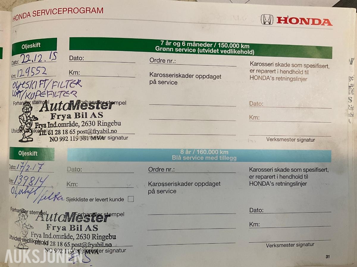 2004 Honda CR-V 2.0-150 hk Bensin 4WD