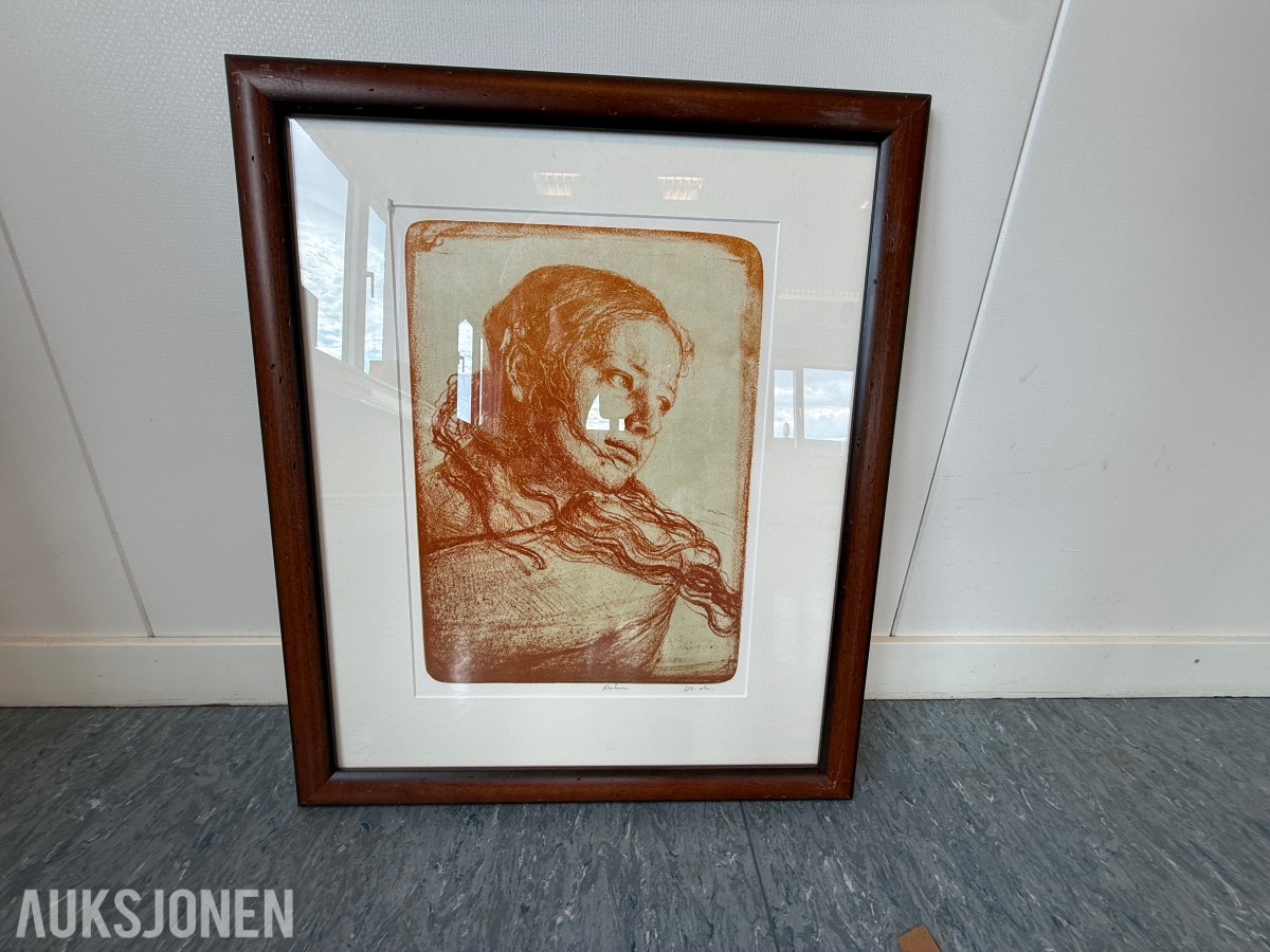Innrammet litografi – 