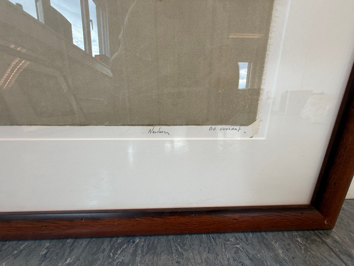 Innrammet litografi «God variant» – signert – 68 × 57 cm