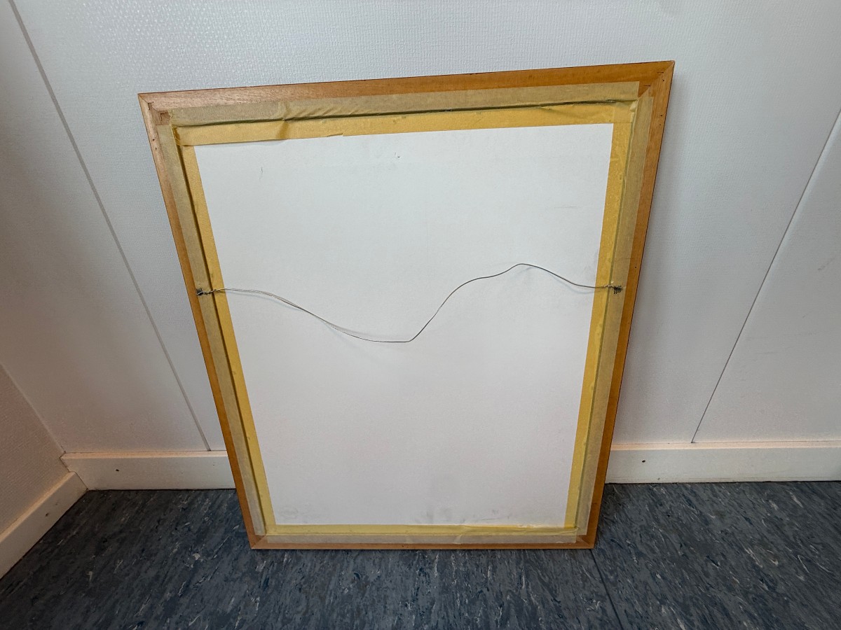 Innrammet litografi «God variant» – signert – 68 × 57 cm