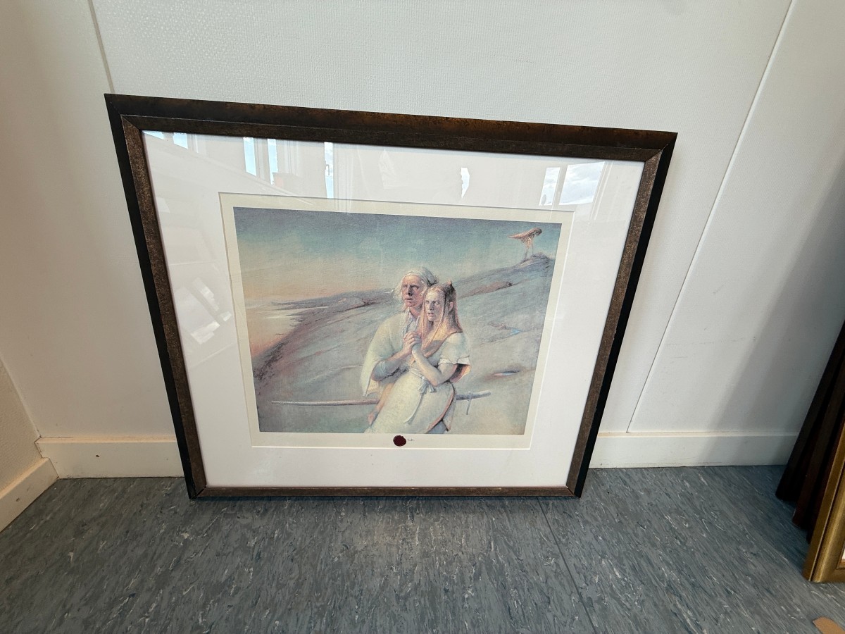 Odd Nerdrum – «Shining Eyes» – serigrafi med sertifikat – 67 × 88 cm