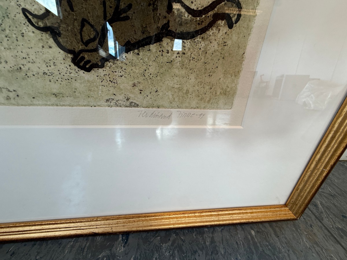 Signert grafikk – datert 1994 – innrammet