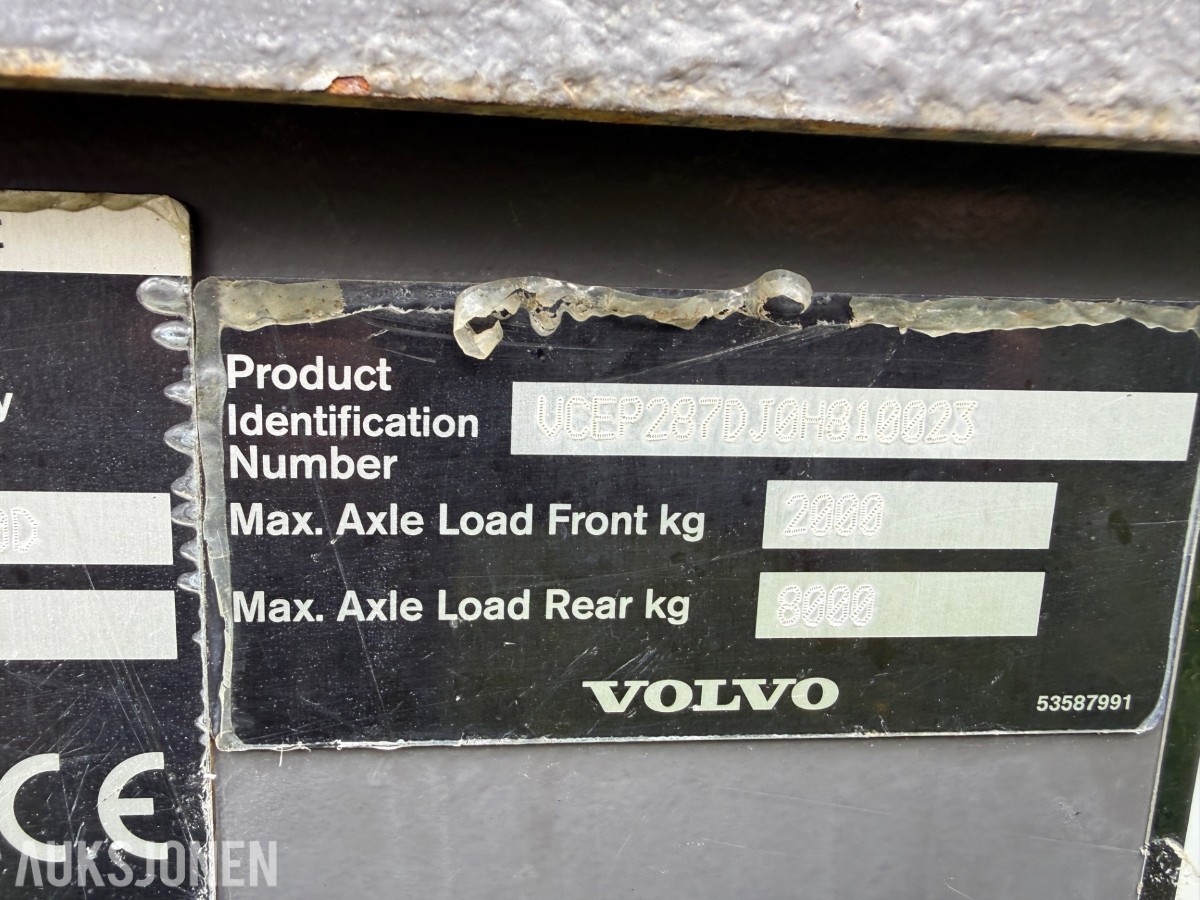 2021 Volvo P2870D Asfaltutlegger, Steg 5, 1746t 