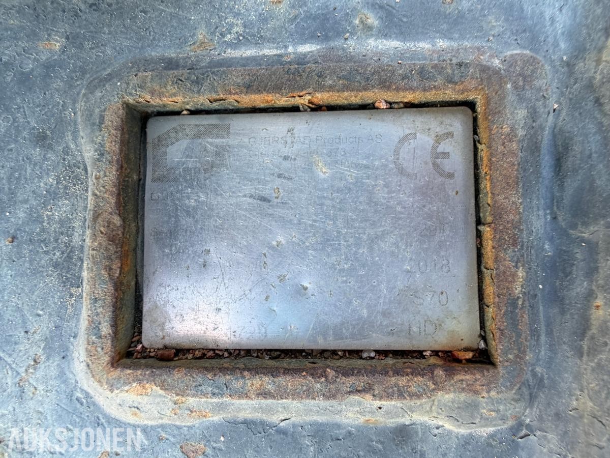 2018  Gjerstad hydraulisk pusseskuffe S70 – sentralsmøring