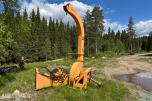 PC traktormontert flishugger / fliskutter med hydraulisk innmating
