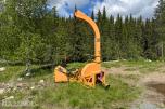 PC traktormontert flishugger / fliskutter med hydraulisk innmating