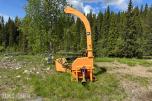 PC traktormontert flishugger / fliskutter med hydraulisk innmating