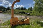 PC traktormontert flishugger / fliskutter med hydraulisk innmating