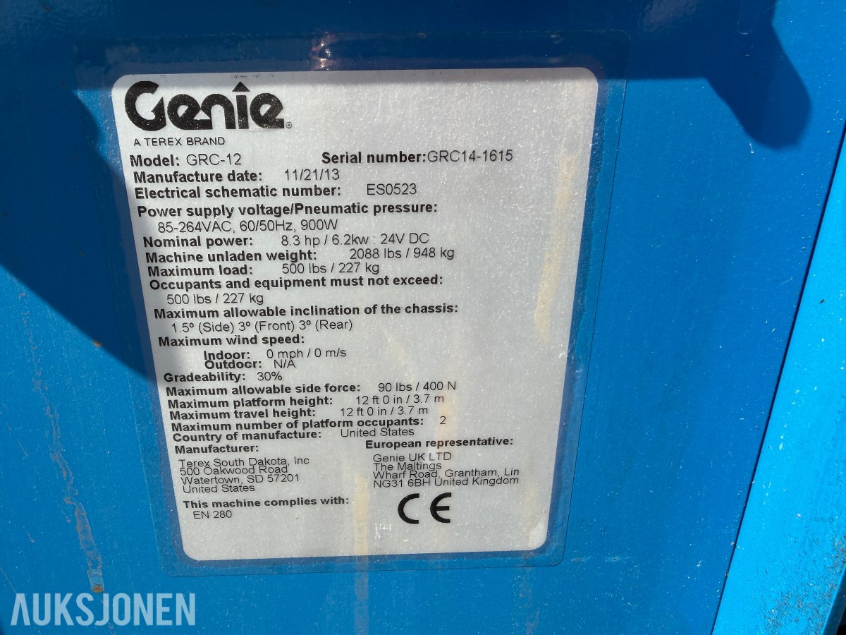2013 Genie GRC 12 - 5,5m mastelift