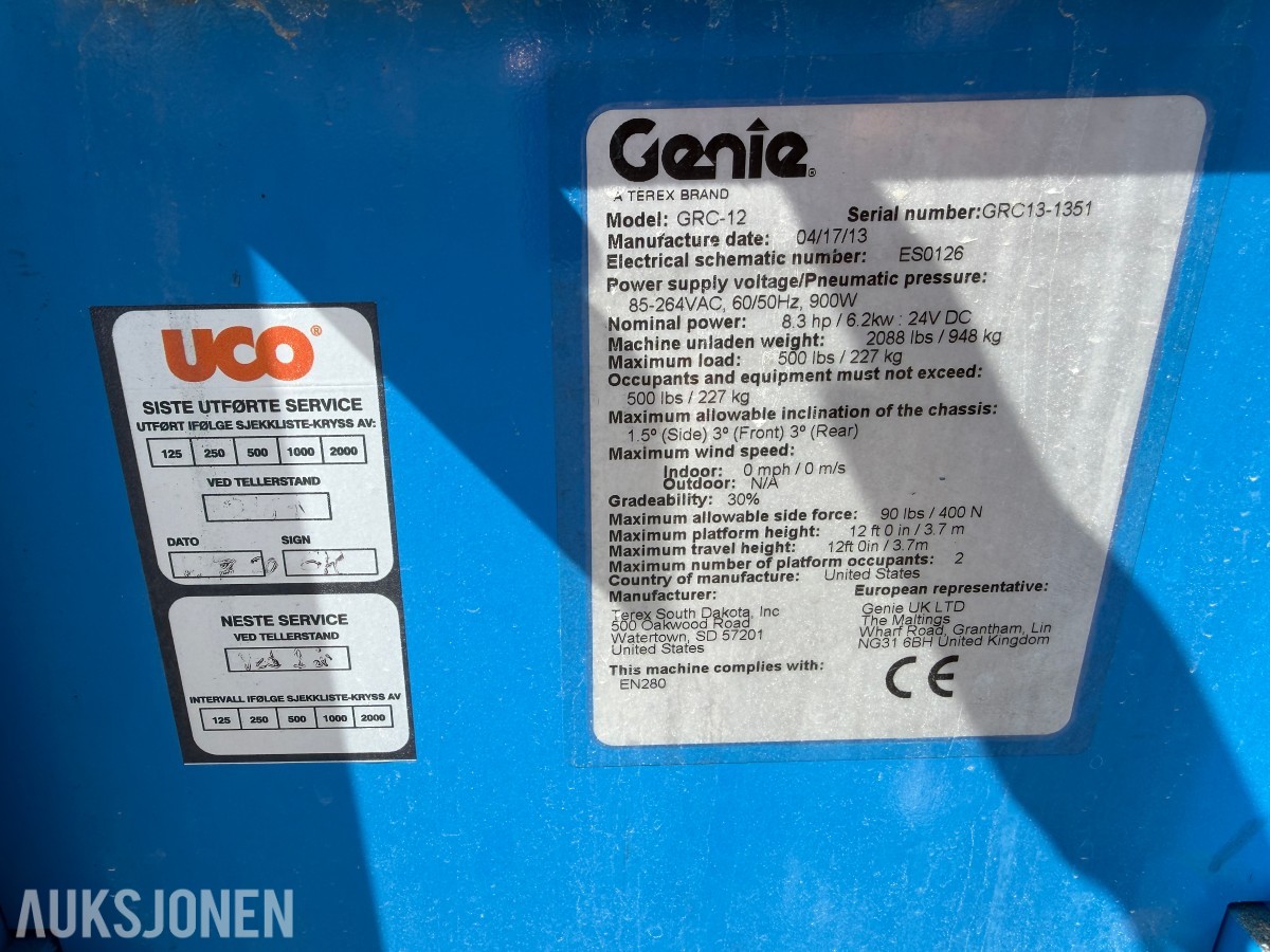 2013 Genie GRC 12 - 5,5m mastelift