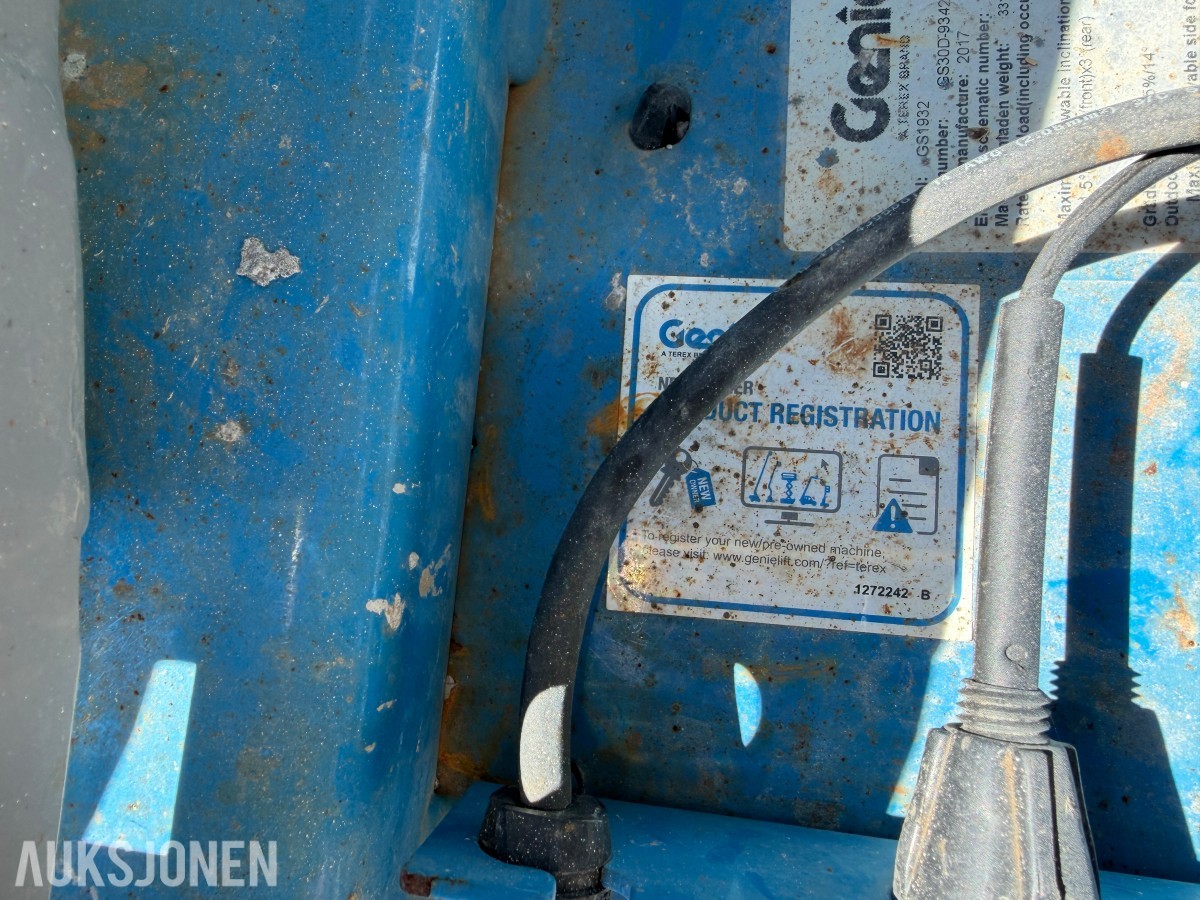 2017 Genie GS-1932 Batteridrevet sakselift – 7,79 m arbeidshøyde