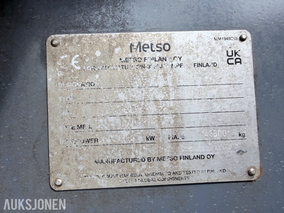 2024 Metso LT1110S Slagknuser/Rotasjonsknuser med sikt